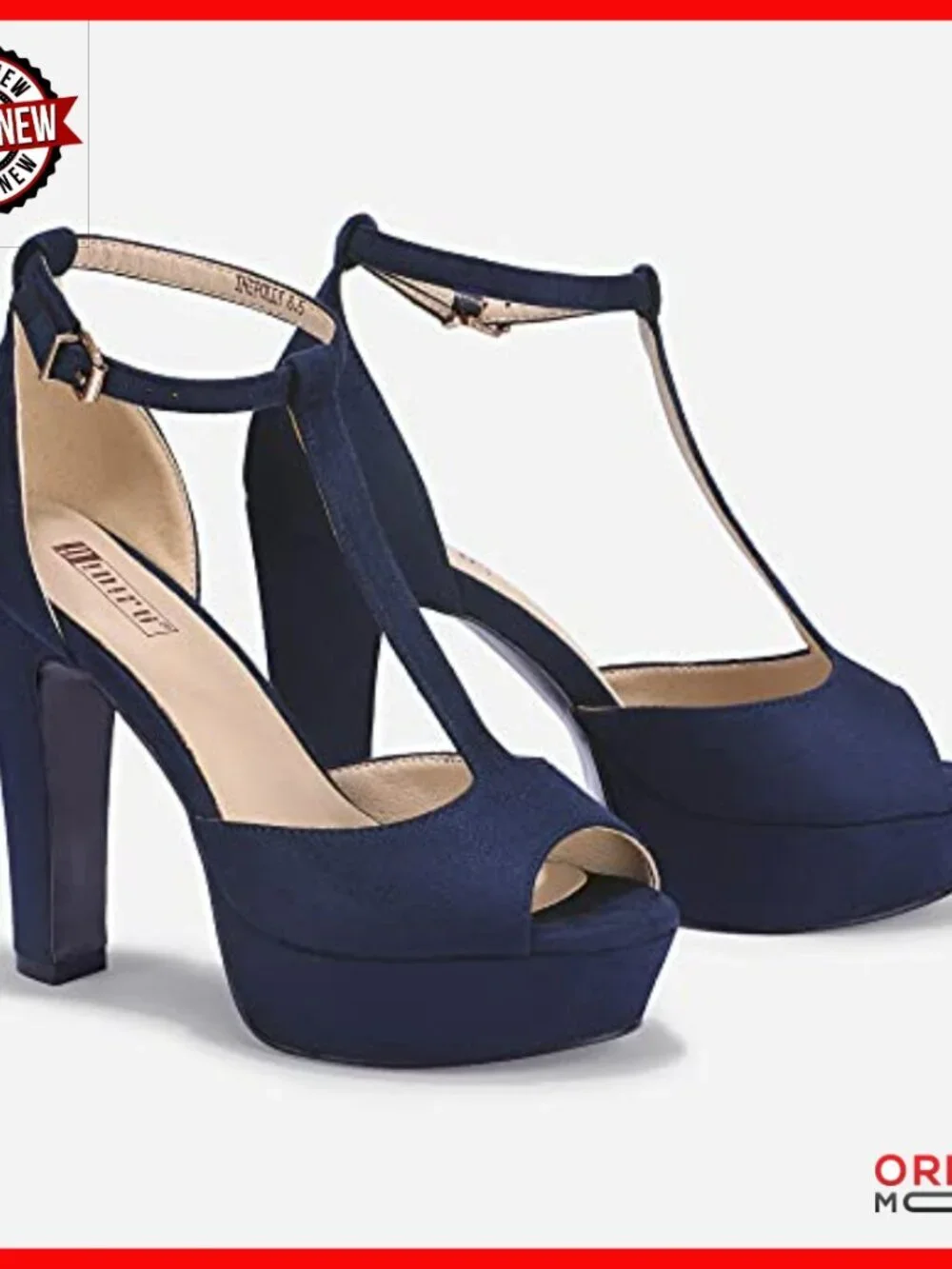 Platform Chunky Heels T-Strap Peep Toe Sandals Wedding Party Prom Shoes